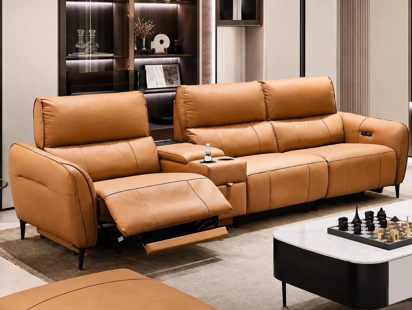 Athena leather sofa